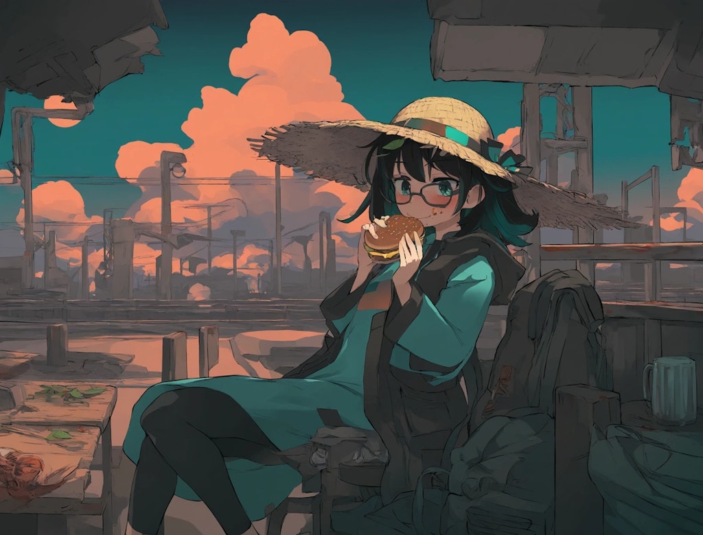 [suno remaster&cover]eating hamburger on dystopia