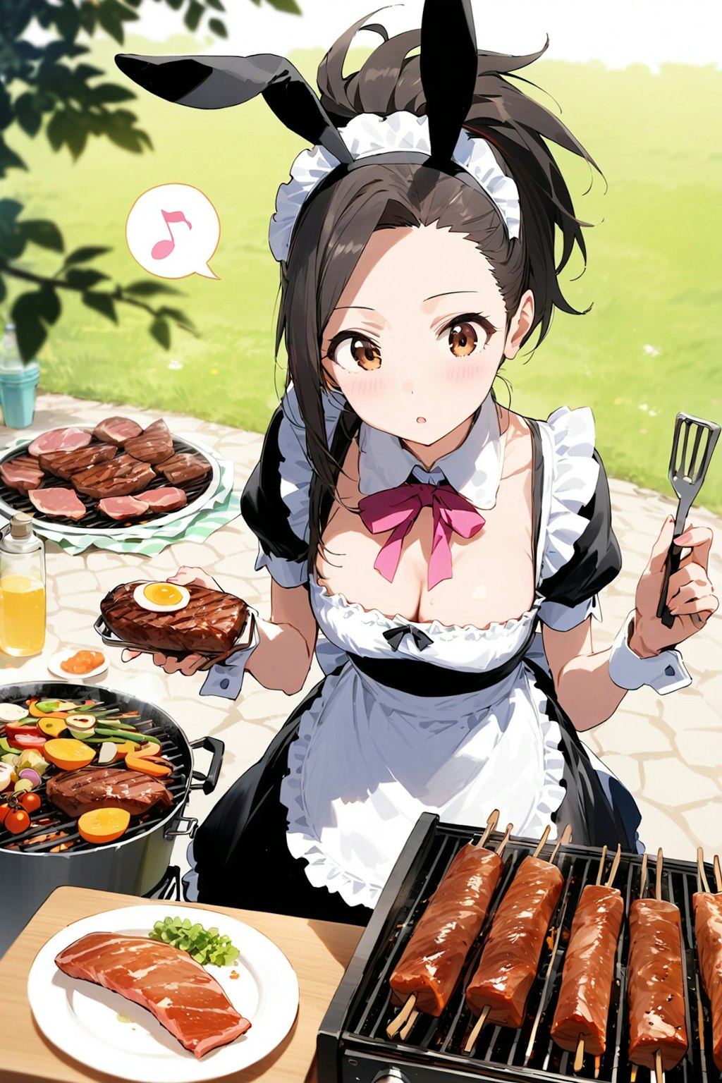 お肉焼けたよ♪