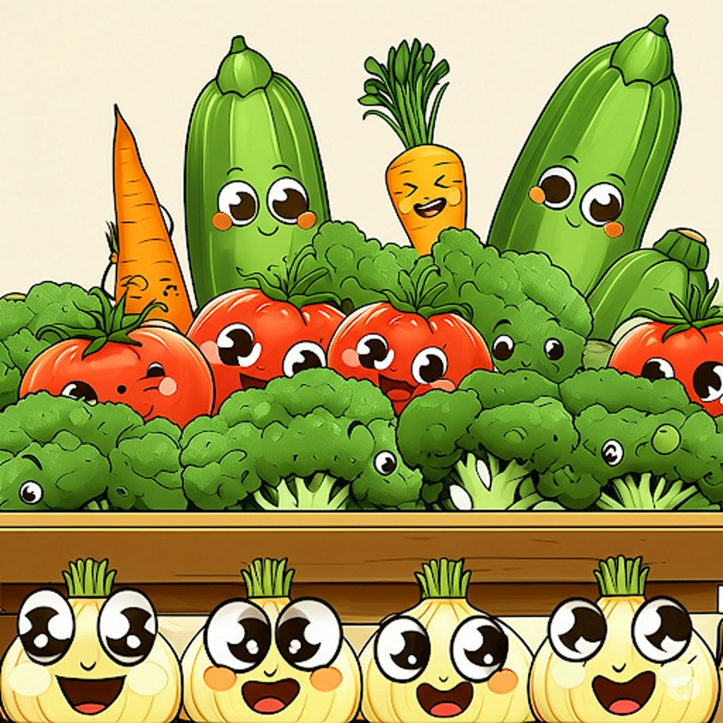 Smiling vegetables