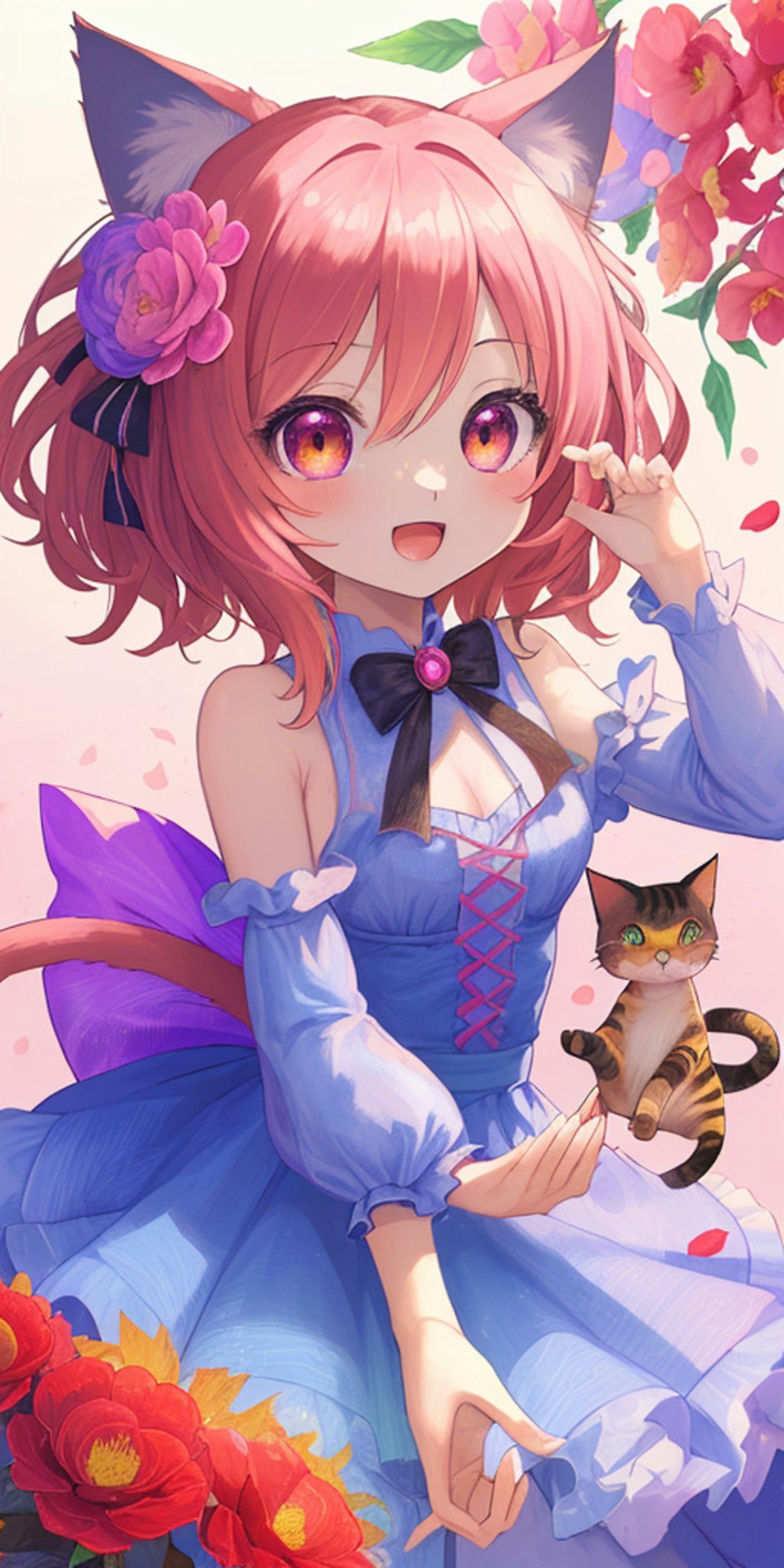 花の猫少女