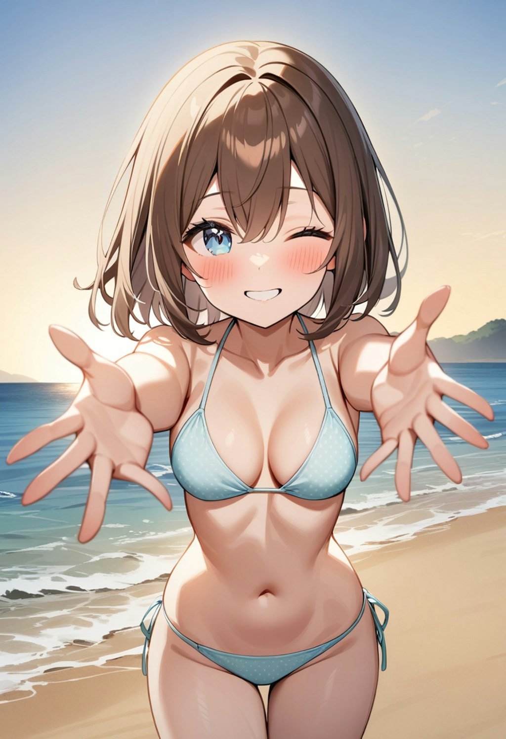 ユズキの水玉ビキニ💧👙でこっちに来て😍💞