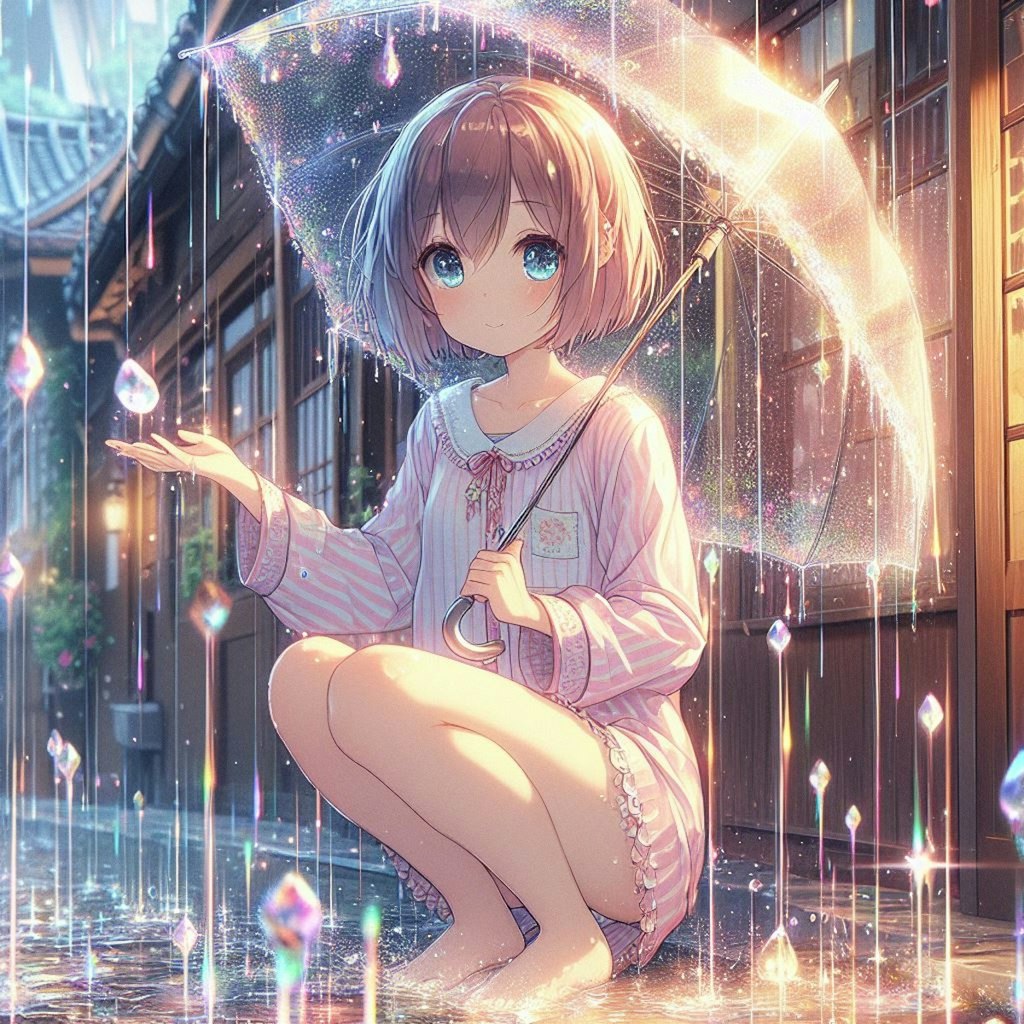 キラキラ宝石みたいな雨だったの