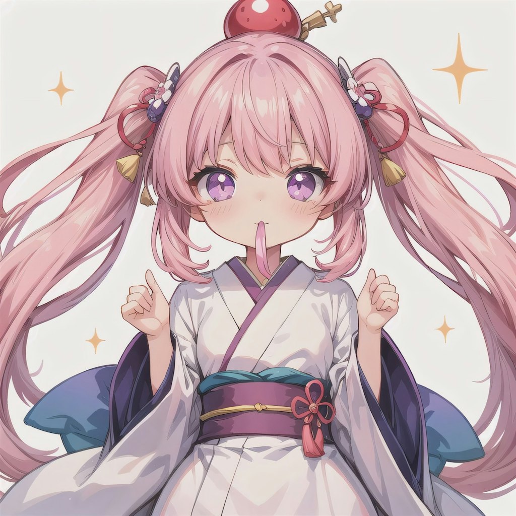 ピンク髪ツインテのミニキャラ