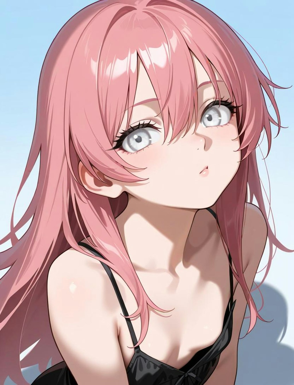 桃髪白眼ちゃん