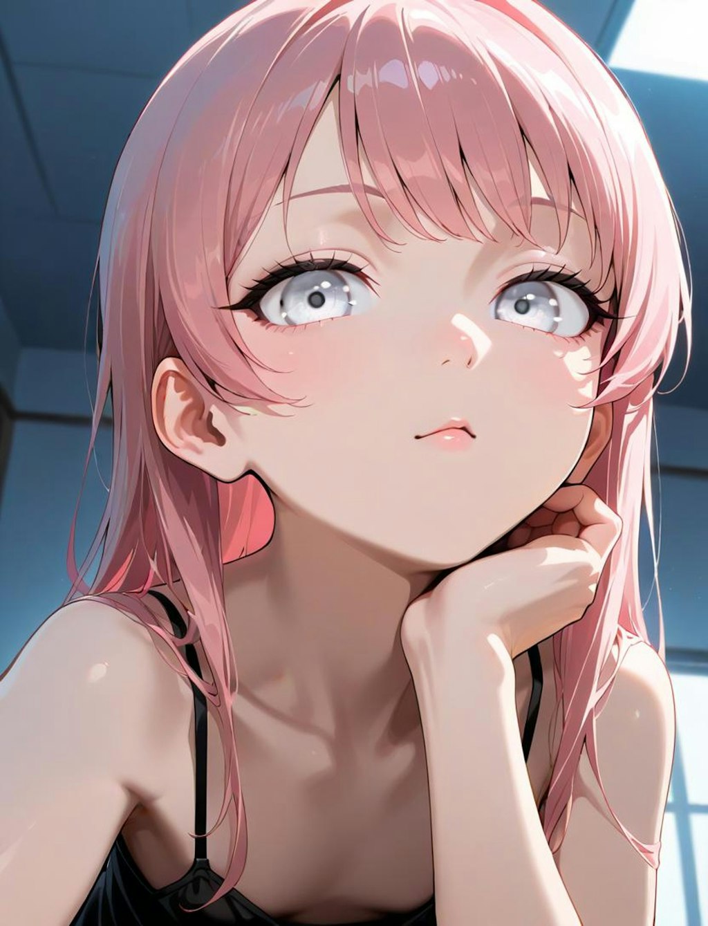 桃髪白眼ちゃん