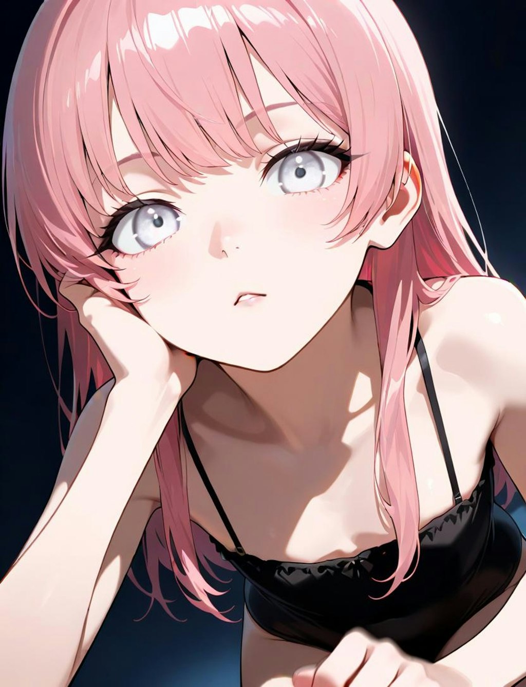 桃髪白眼ちゃん
