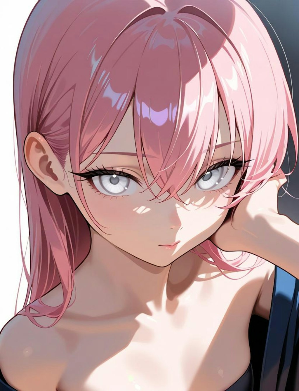 桃髪白眼ちゃん
