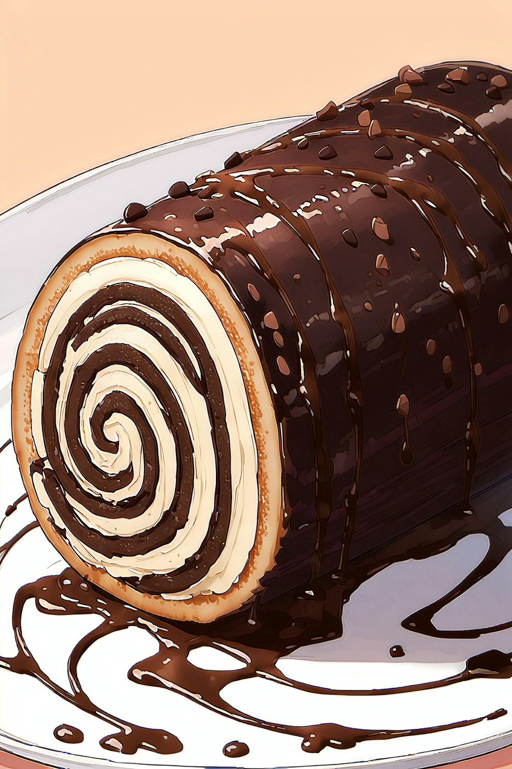 チョコロールケーキ