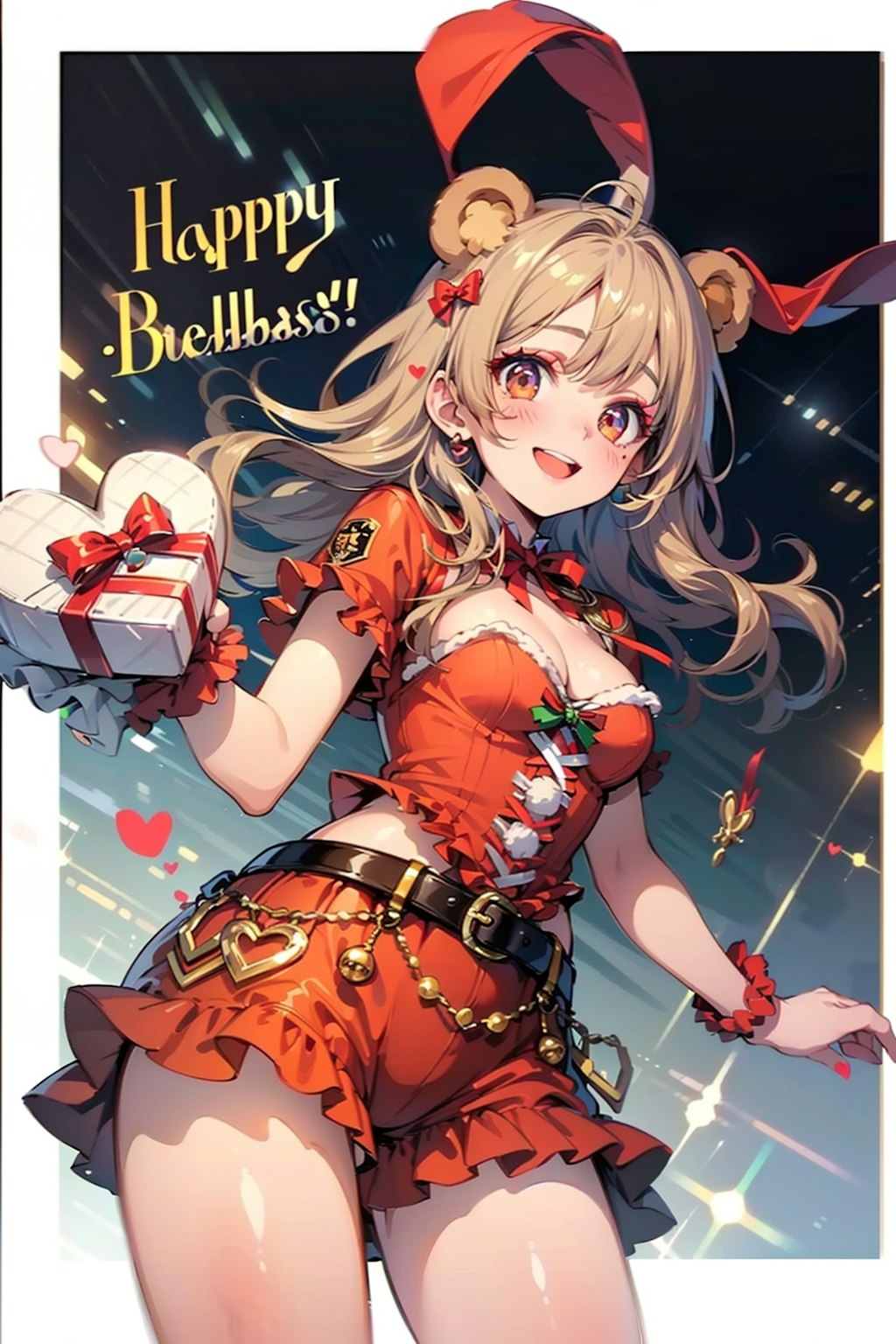 くまコスプレ美女がクリスマスを彩る