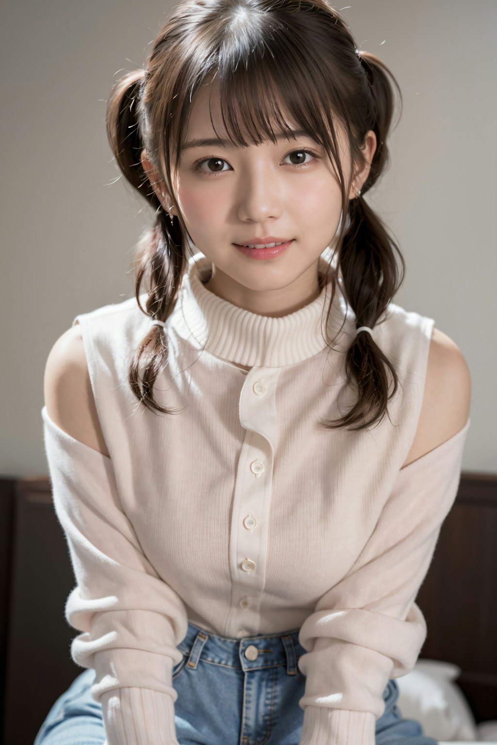 頬を赤くしている女性 3