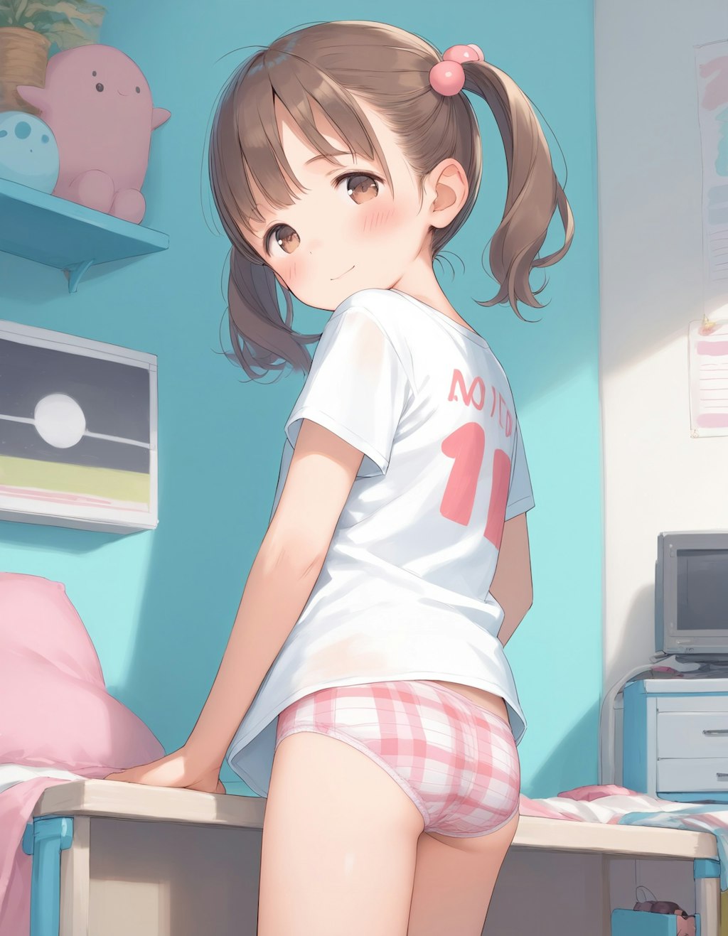 Tシャツと下着少女（リメイク）ひとりVer.