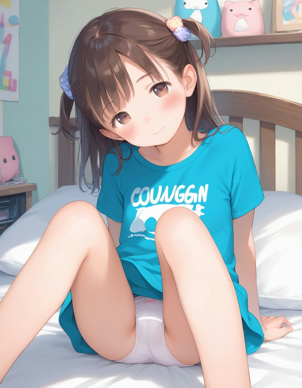 Tシャツと下着少女（リメイク）ひとりVer.