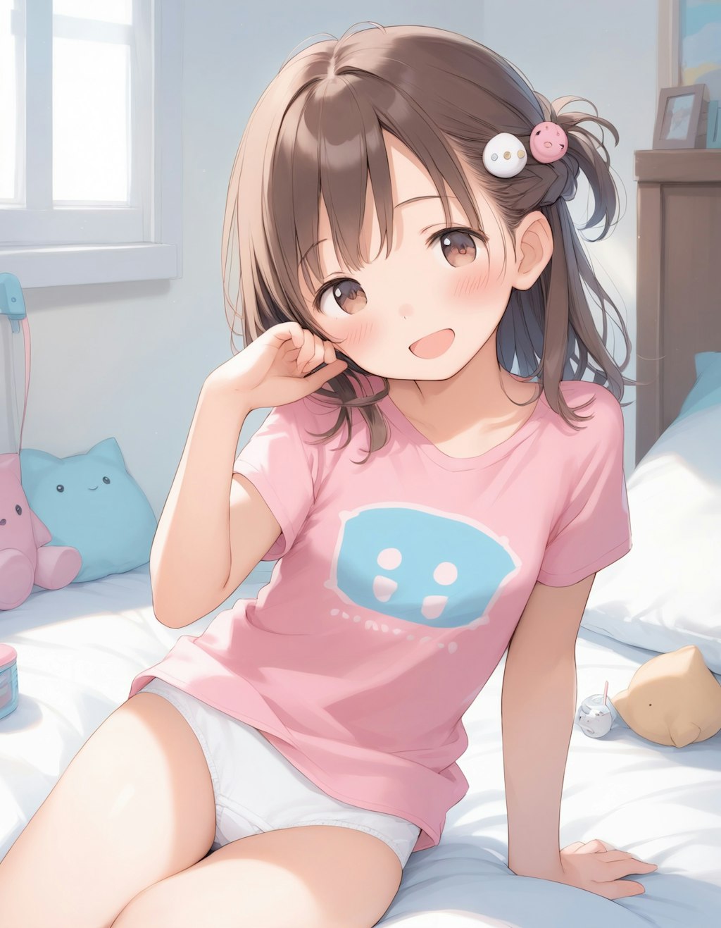 Tシャツと下着少女（リメイク）ひとりVer.