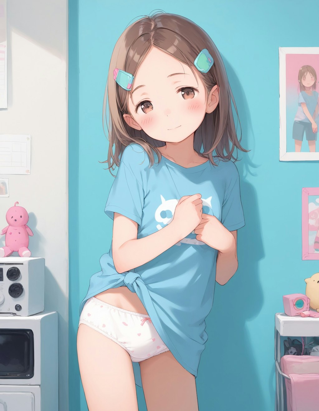 Tシャツと下着少女（リメイク）ひとりVer.