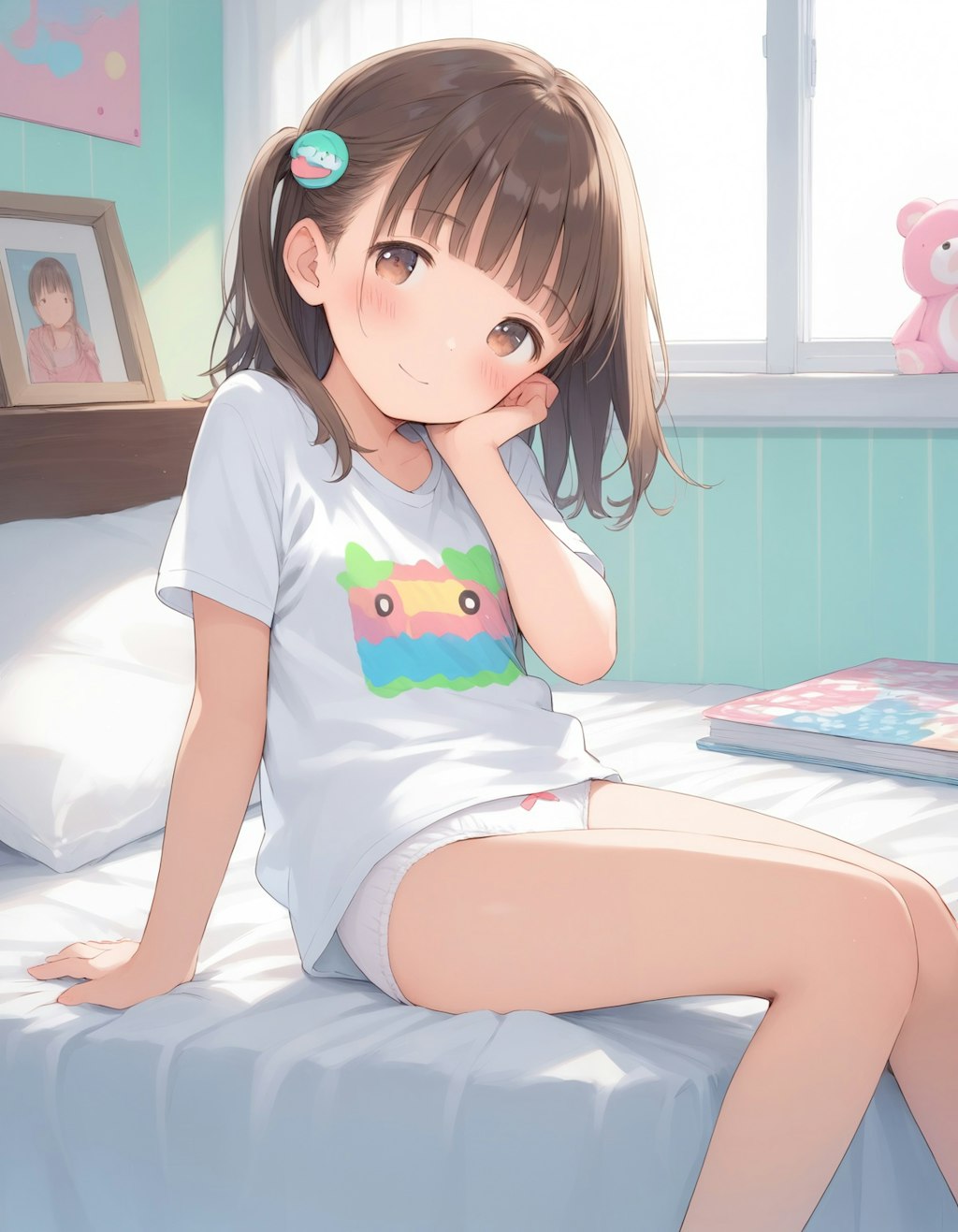 Tシャツと下着少女（リメイク）ひとりVer.