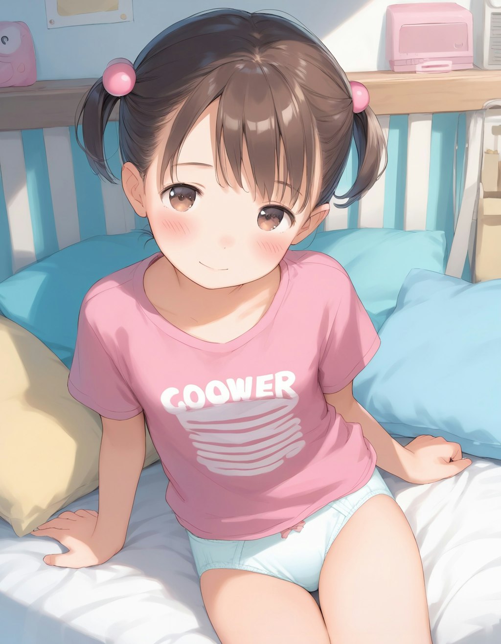 Tシャツと下着少女（リメイク）ひとりVer.