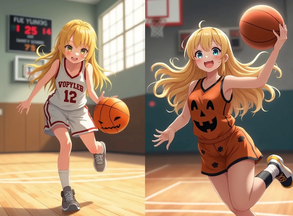 スポーツとハロウィンの秋５枚