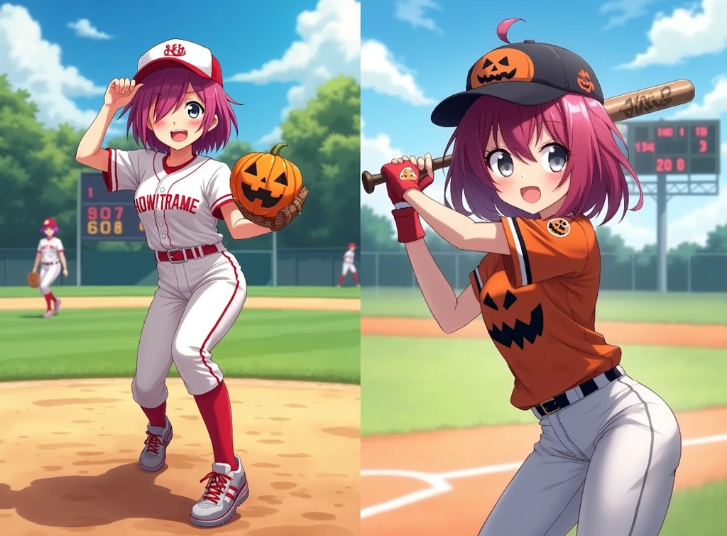 スポーツとハロウィンの秋５枚