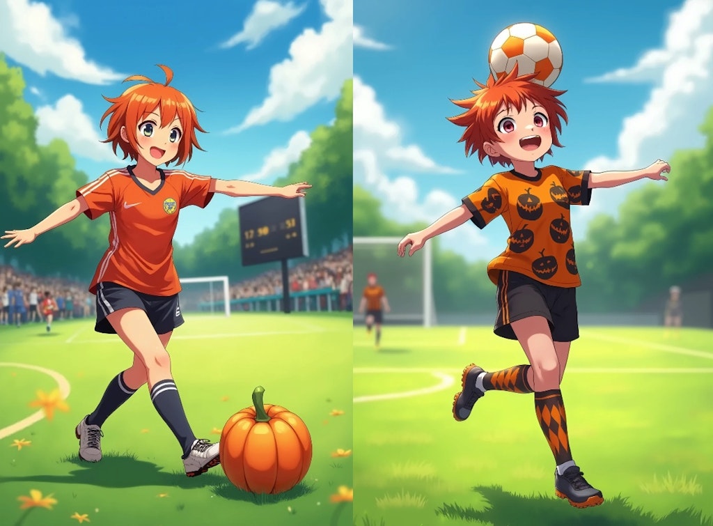 スポーツとハロウィンの秋５枚