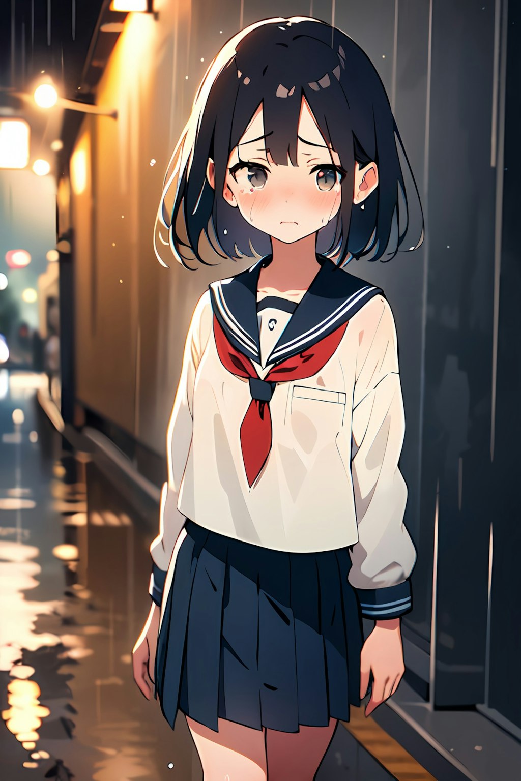 雨の中の彼女