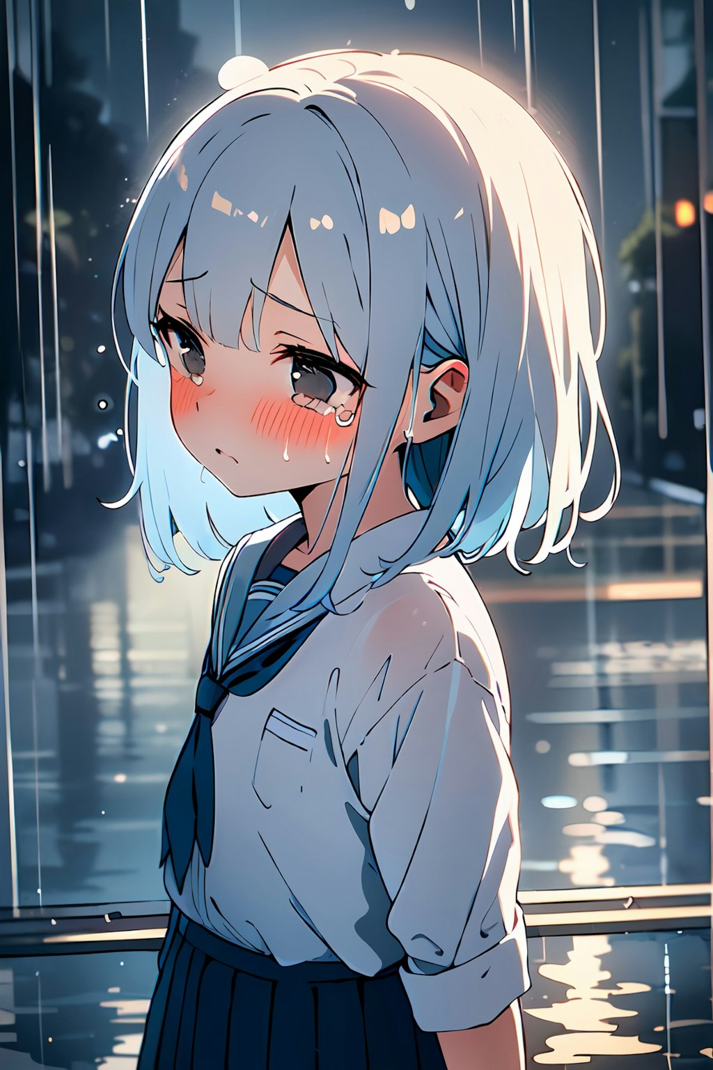 雨の中の彼女