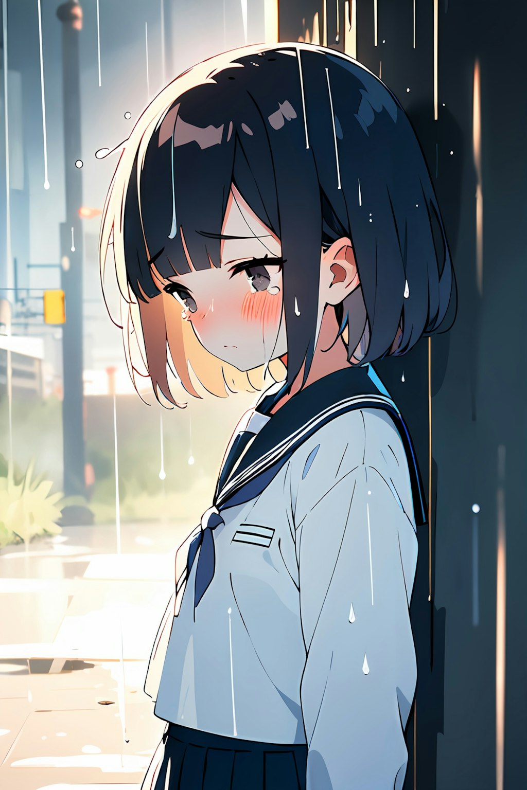 雨の中の彼女