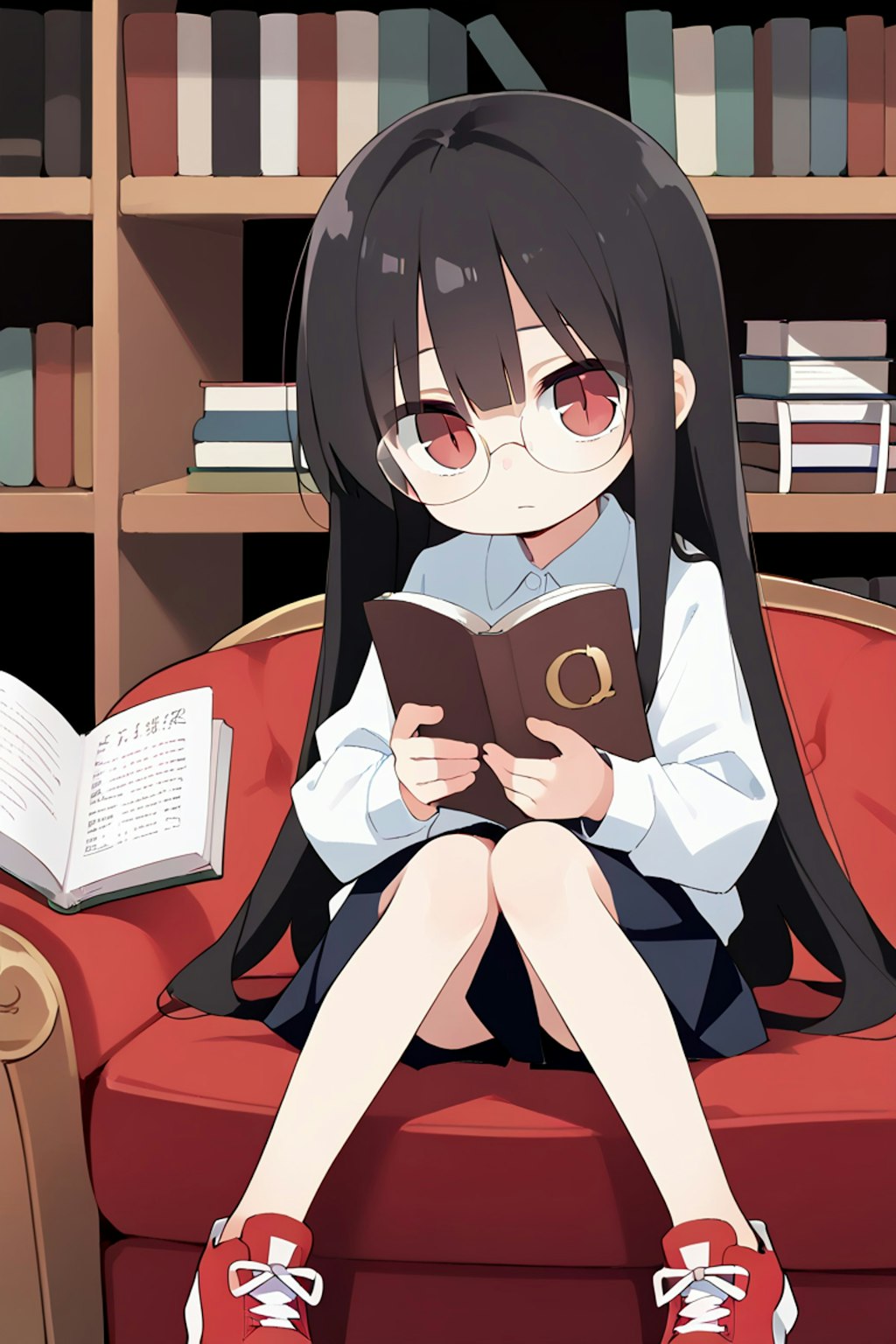 読書中の女の子