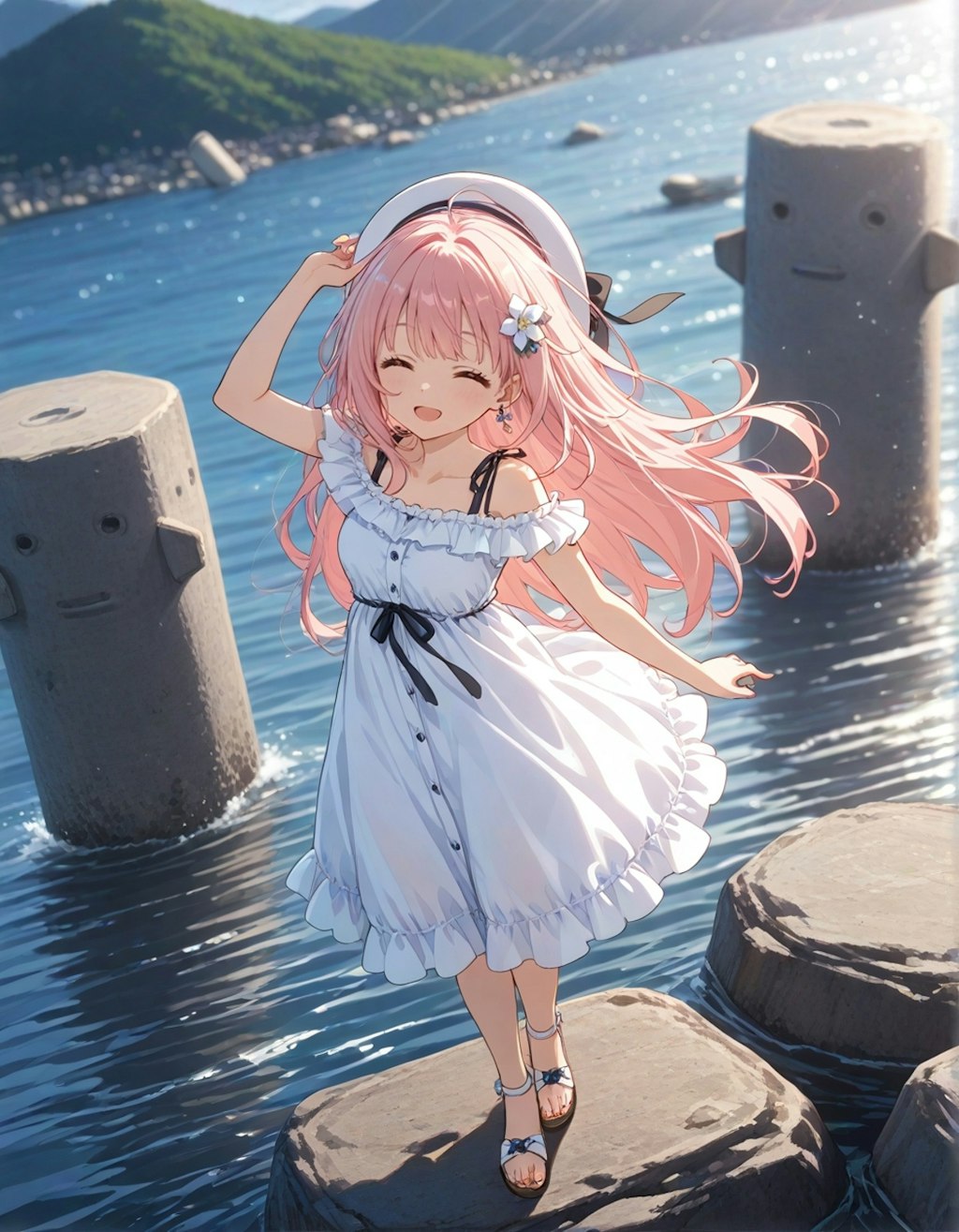 海辺を歩く