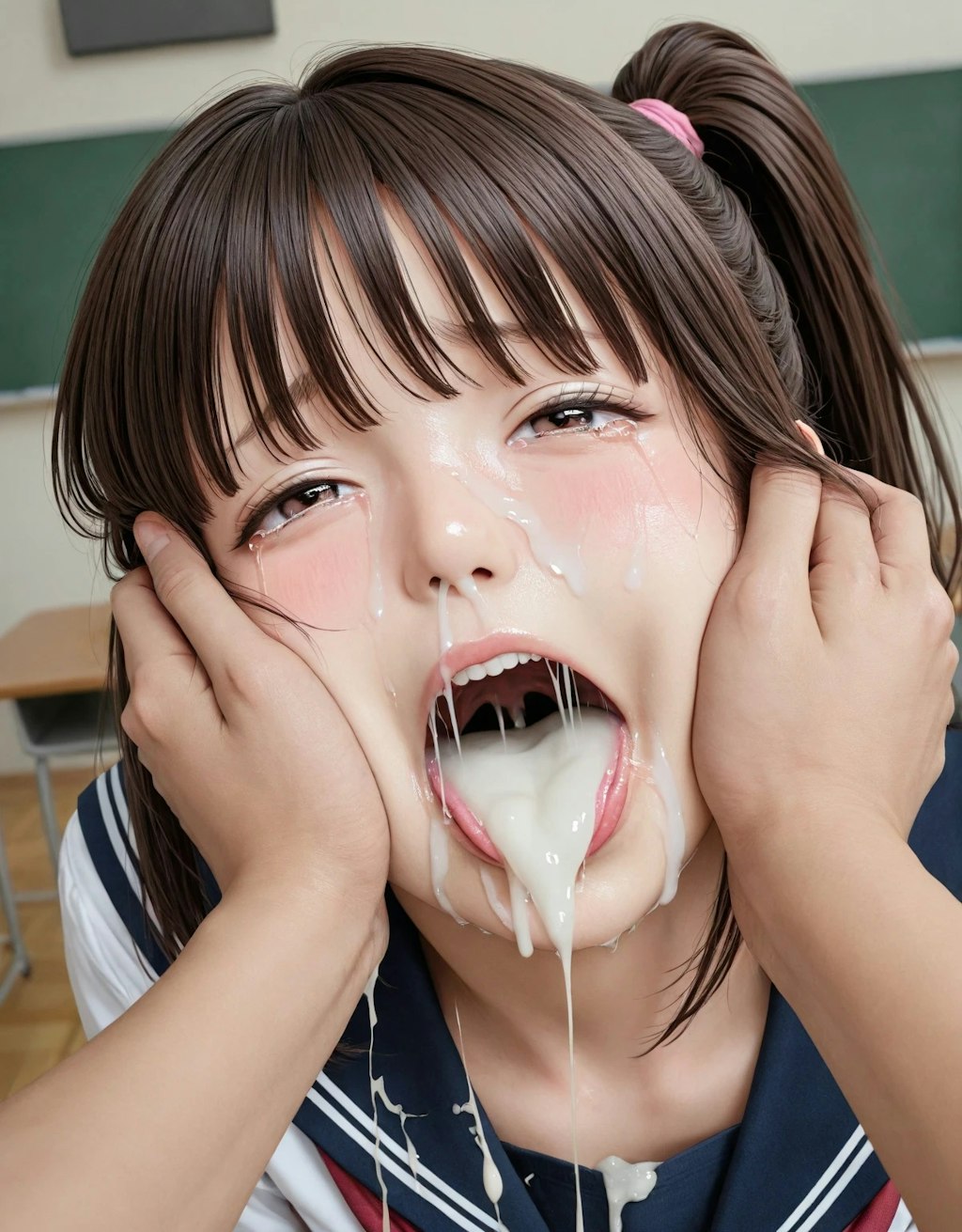 お口いっぱいオトナの味で満たされる少女 #1