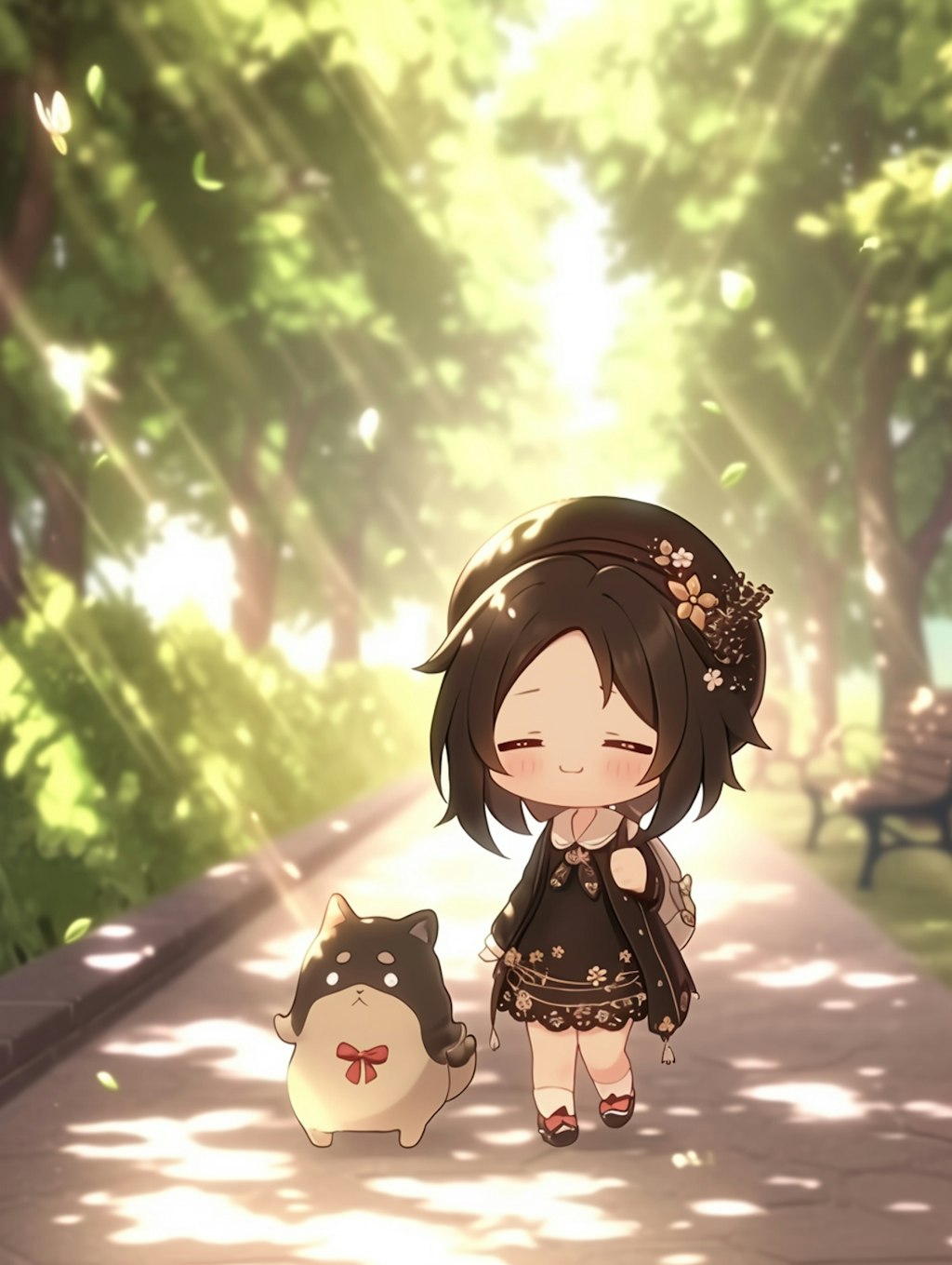 猫と少女の心温まる散歩 / “Heartwarming Walk with the Cat”