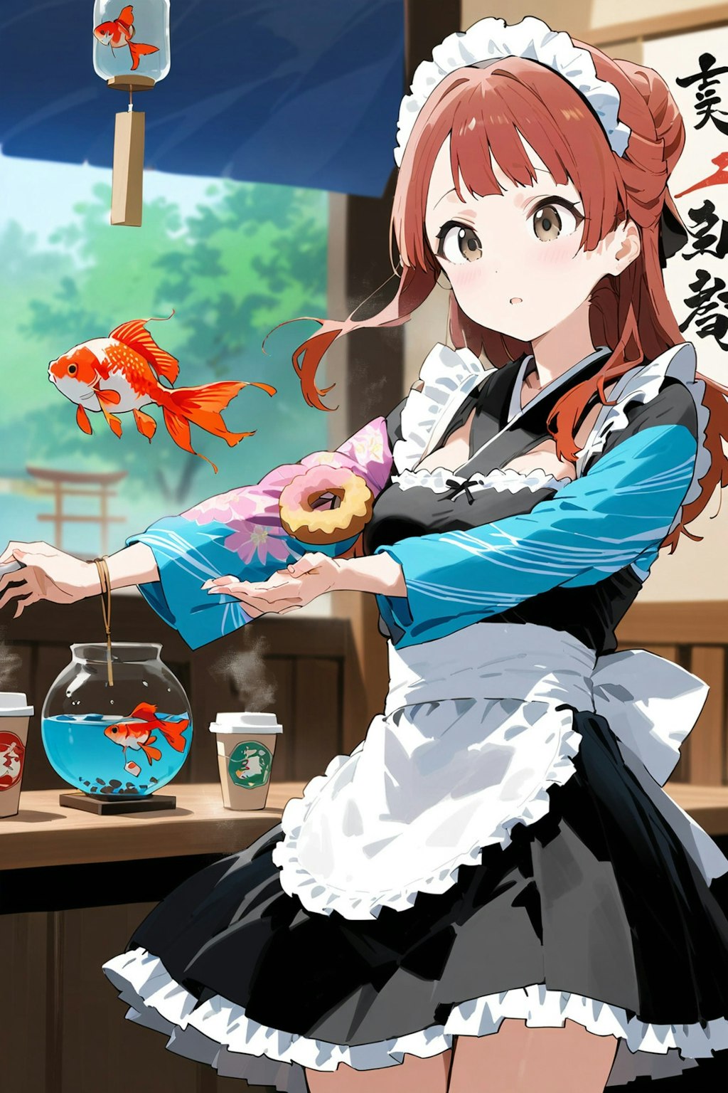 金魚とメイドちゃん