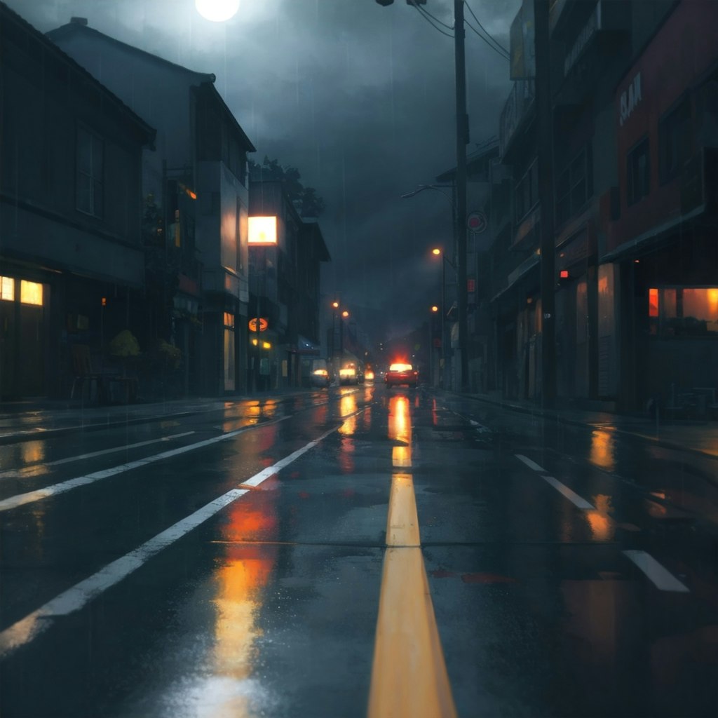 夜の雨