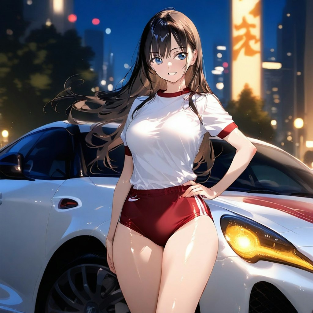 ブルマでクルマに乗る