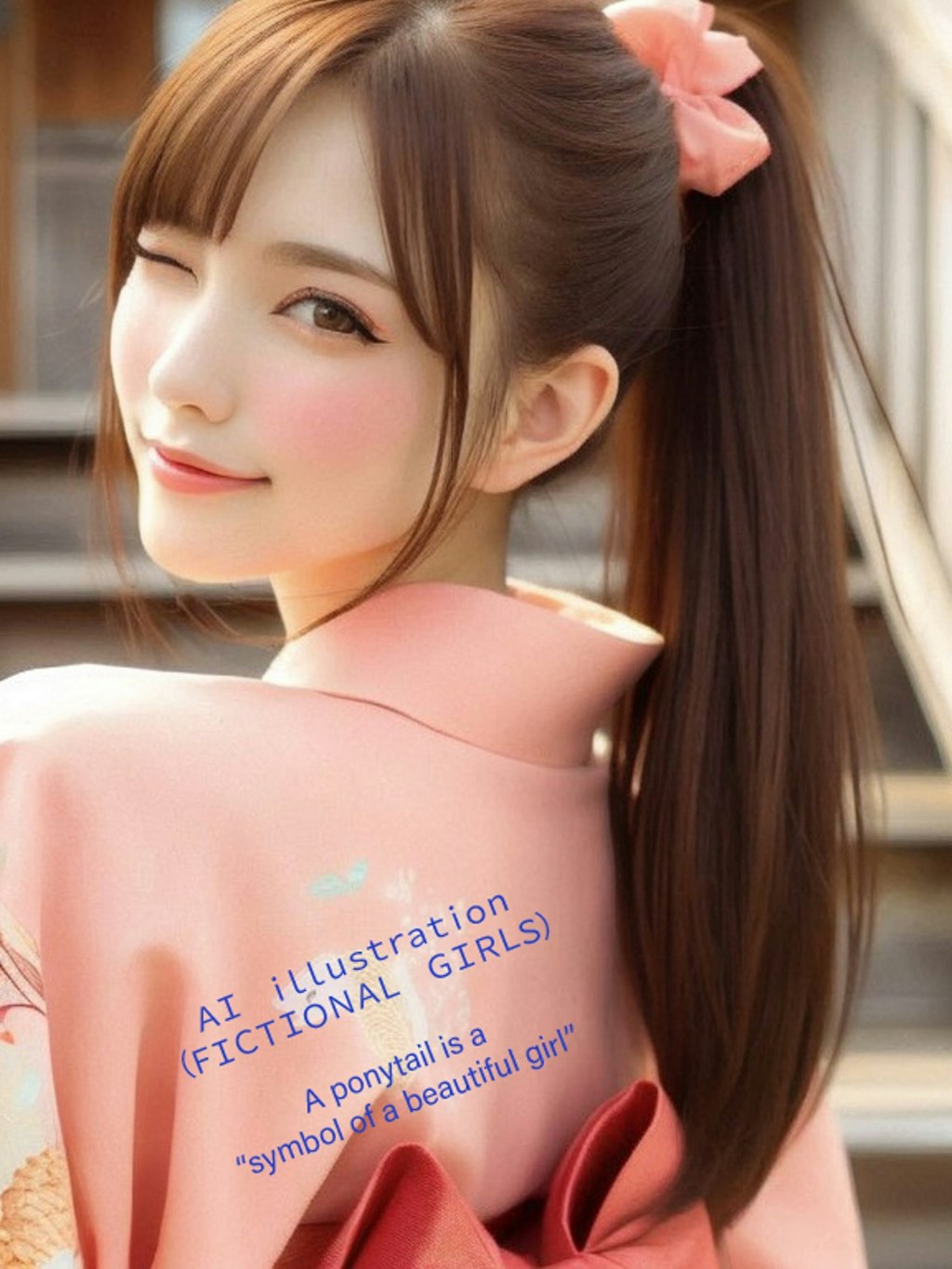 和装ポニーテール美少女（複数）