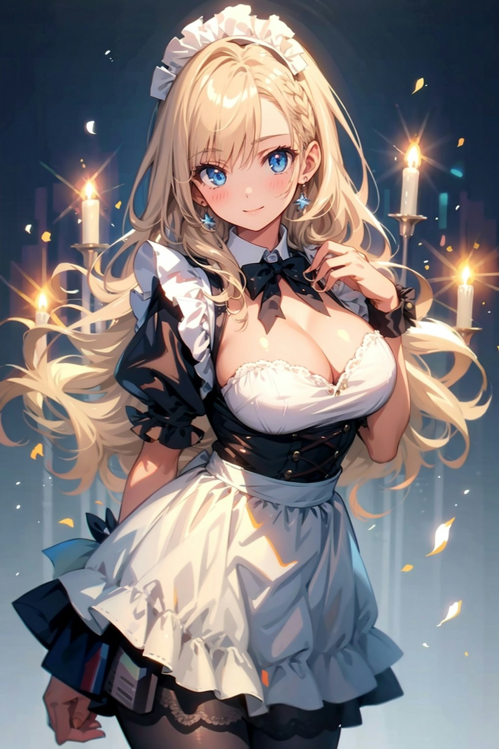 ロングヘアの美少女メイド
