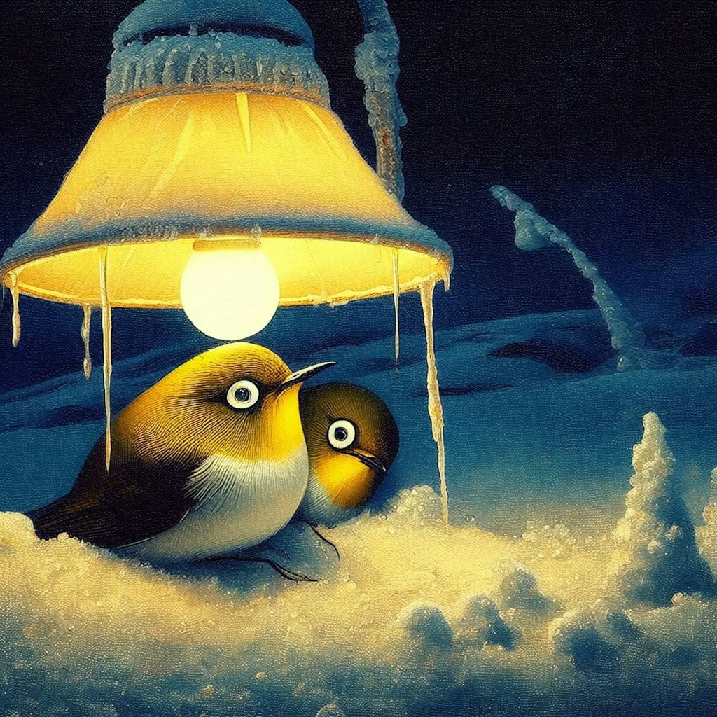 White-eyes in lampshade