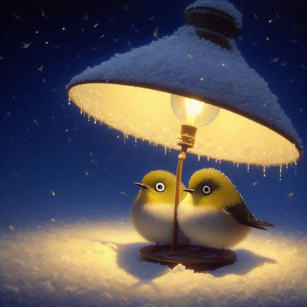 White-eyes in lampshade