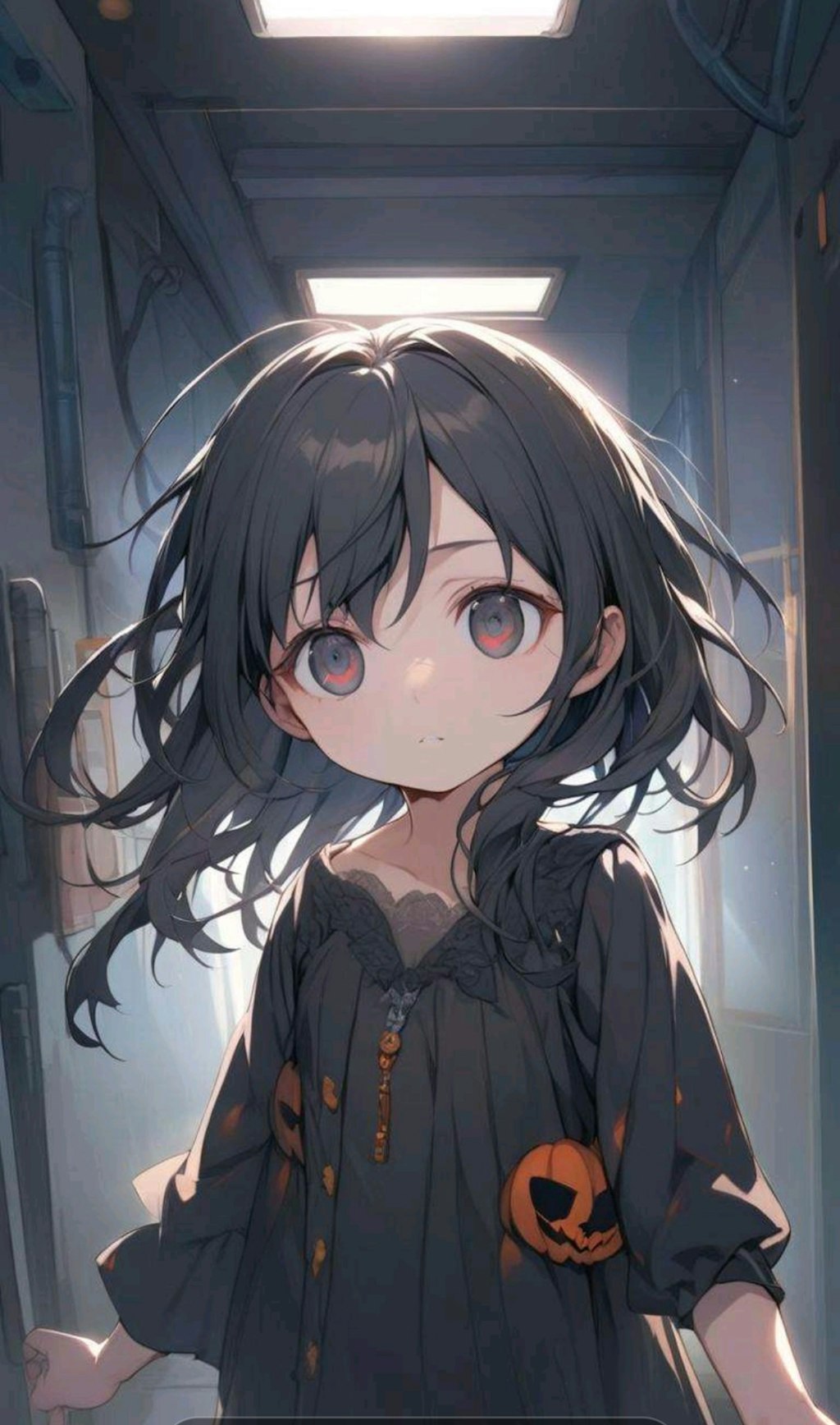 黒い服の小さな女の子