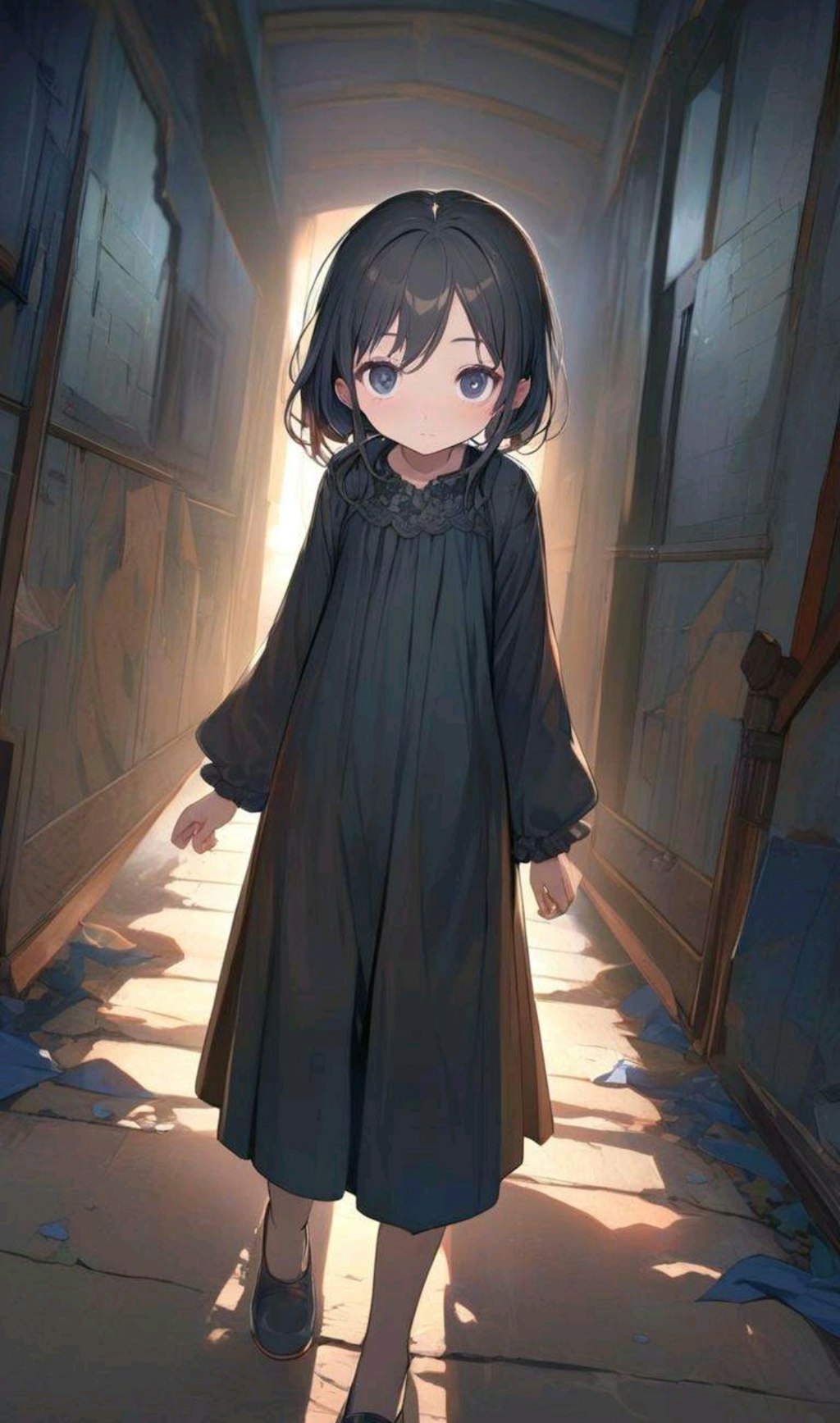 黒い服の小さな女の子