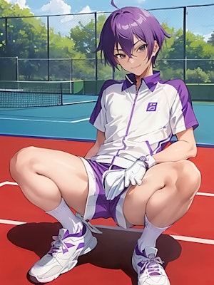 テニス少年　【紫】