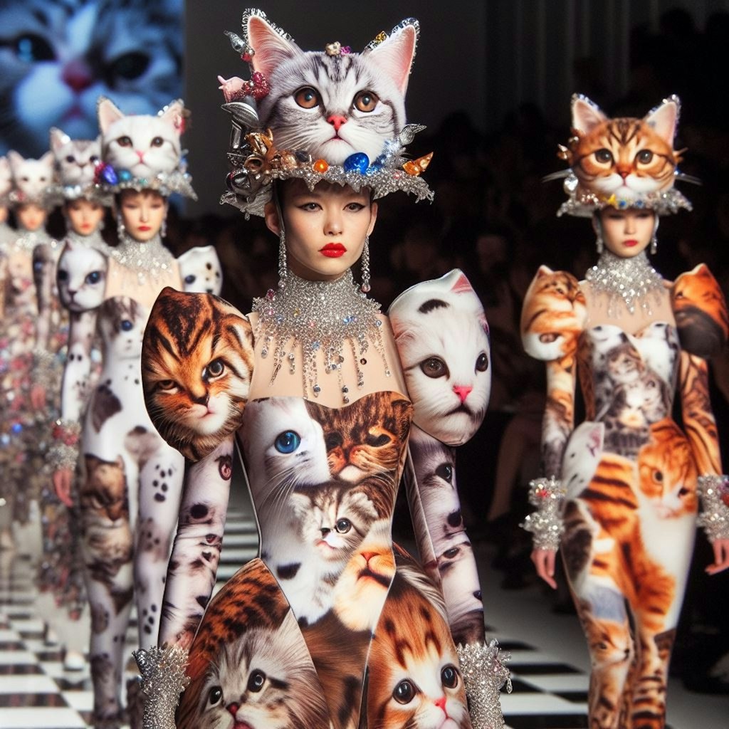 猫のファッションショー