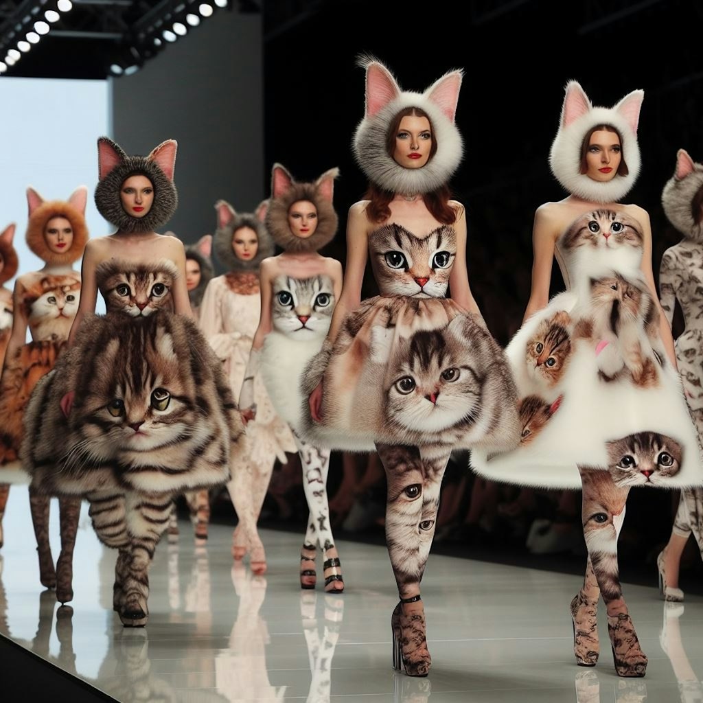 猫のファッションショー