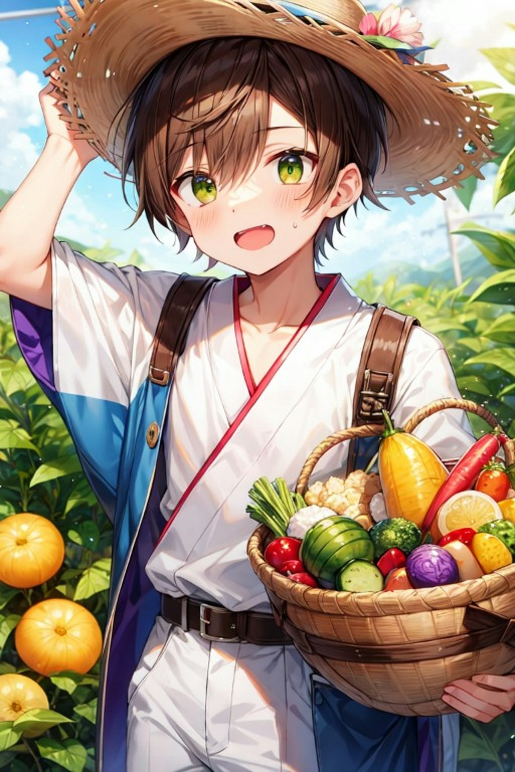 夏野菜はいかがですか～（夏野菜と少年！！）12枚