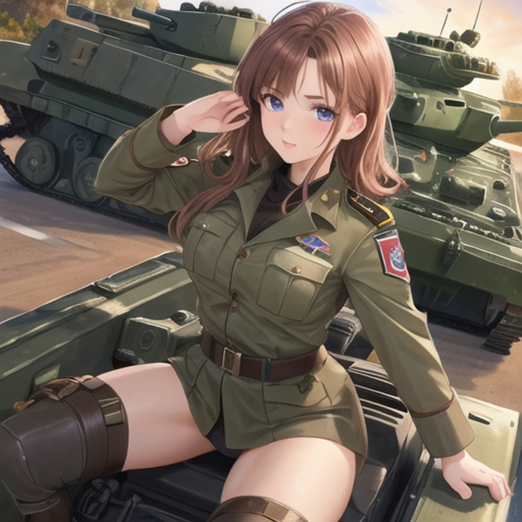 戦車と彼女💕