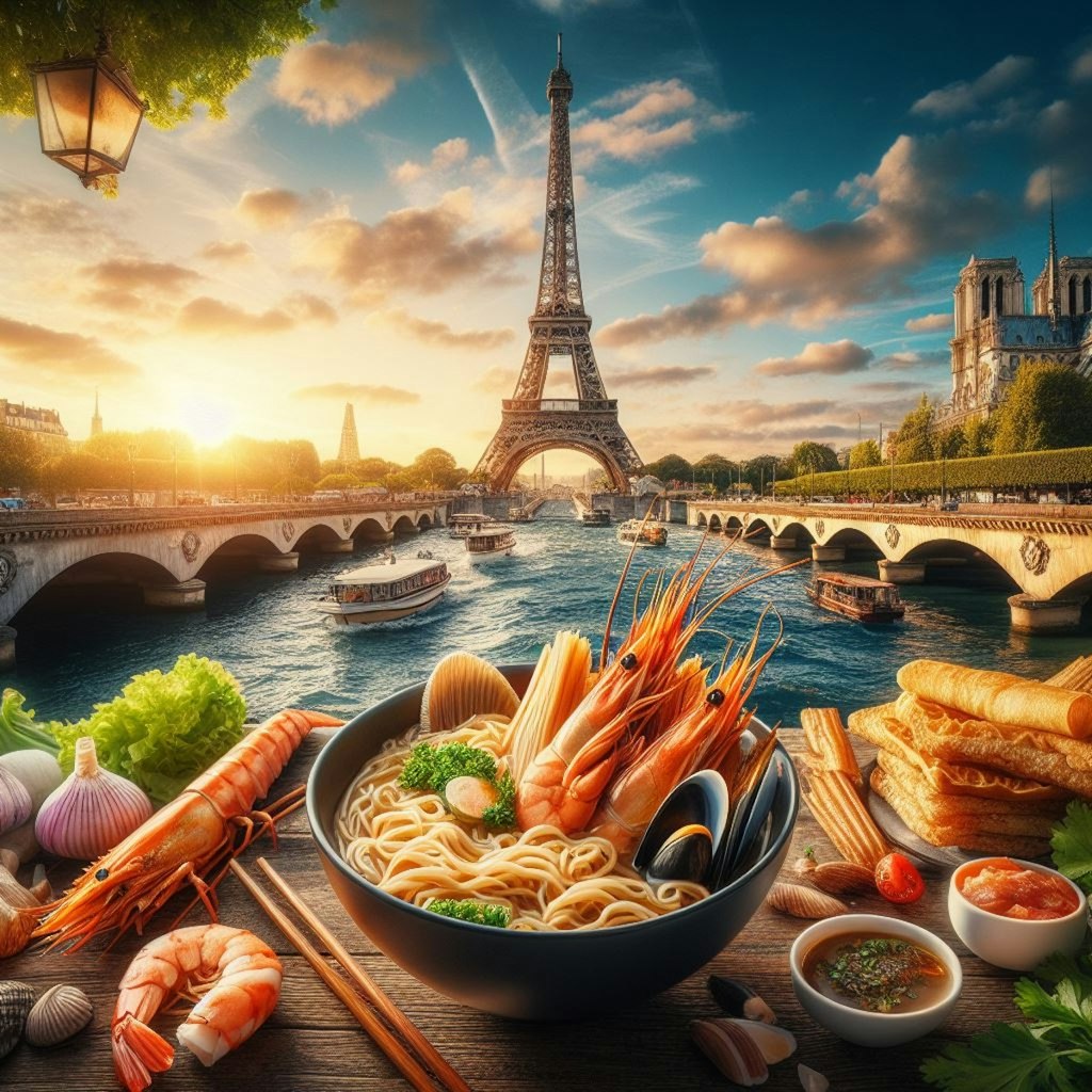 フランスに行った気分になるseafood noodle