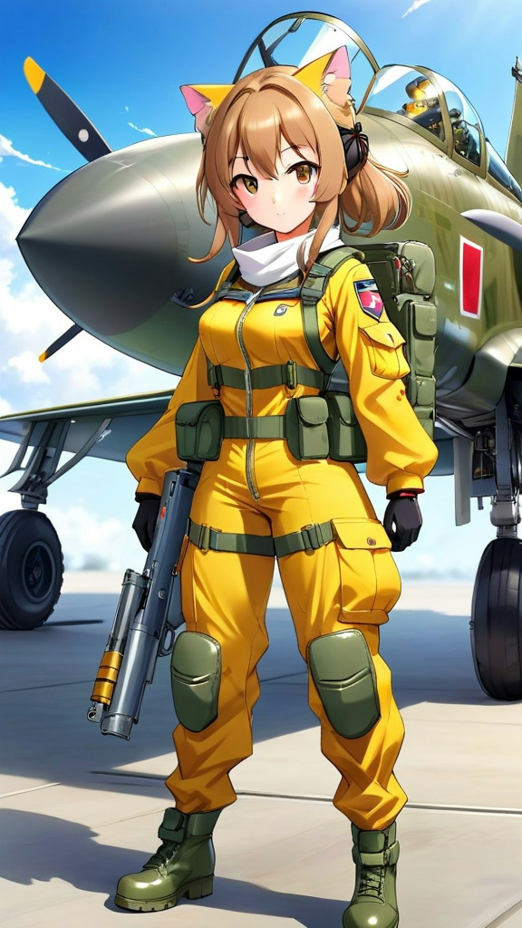 戦闘機の　擬人化っぽいやつ