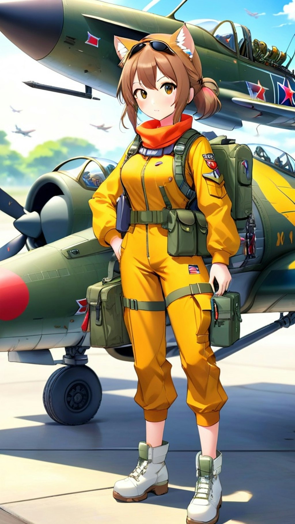 戦闘機の　擬人化っぽいやつ