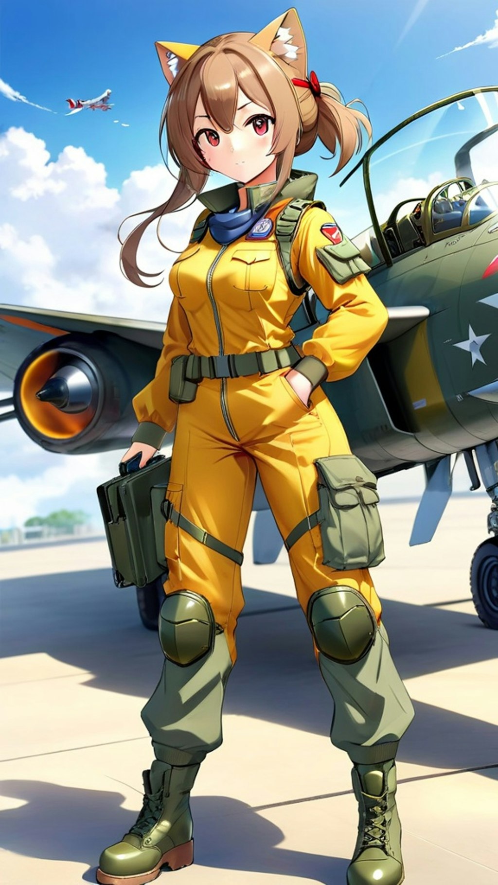 戦闘機の　擬人化っぽいやつ