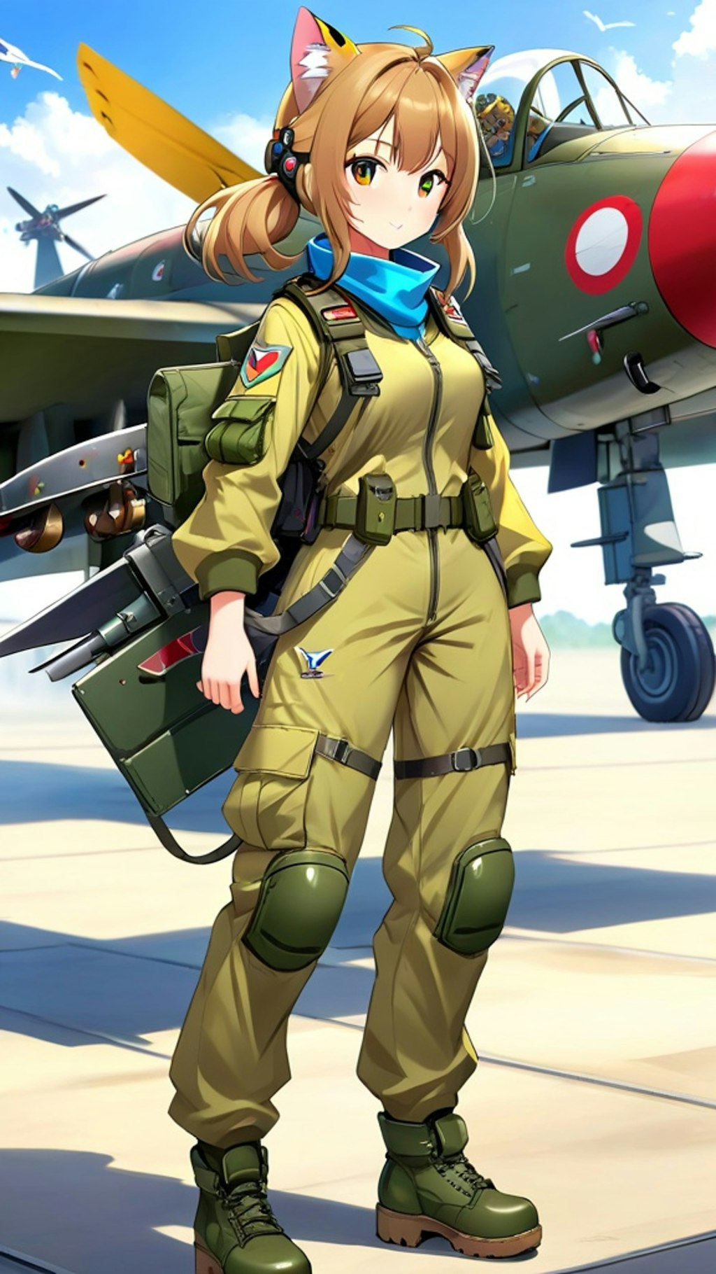 戦闘機の　擬人化っぽいやつ