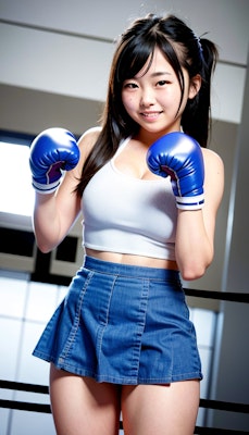 ボクシング　青スカート541-550